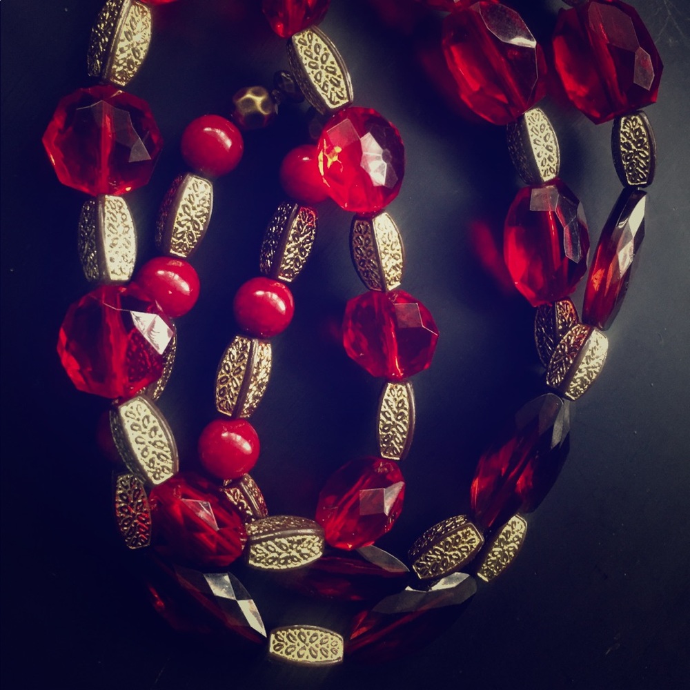 Red jewelry set